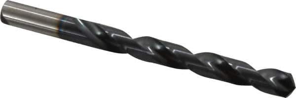 Hertel - 29/64" 135° Cobalt Jobber Drill - TiAlN Finish, Right Hand Cut, Spiral Flute, Straight Shank, 5-5/8" OAL, Split Point - Apex Tool & Supply