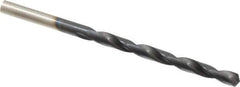 Hertel - #5 135° Cobalt Jobber Drill - TiAlN Finish, Right Hand Cut, Spiral Flute, Straight Shank, 3-3/4" OAL, Split Point - Apex Tool & Supply