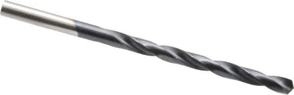 Hertel - #7 135° Cobalt Jobber Drill - TiAlN Finish, Right Hand Cut, Spiral Flute, Straight Shank, 3-5/8" OAL, Split Point - Apex Tool & Supply