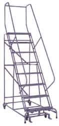 Cotterman - 110" 8 Step Ladder - 450 Lb Capacity, 80" Platform Height, 32" Base Width x 58" Depth, Expanded Metal Tread - Apex Tool & Supply