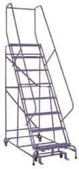 Cotterman - 110" 8 Step Ladder - 450 Lb Capacity, 80" Platform Height, 32" Base Width x 58" Depth, Expanded Metal Tread - Apex Tool & Supply
