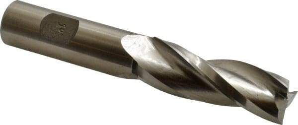Made in USA - 1° Taper Angle per Side, 3/4" Small End Diam, 2-1/4" LOC, High Speed Steel 3 Flute Tapered Square End Mill - 4-3/4" OAL, 3/4" Shank Diam - Apex Tool & Supply