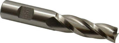 Made in USA - 1.5° Taper Angle per Side, 5/8" Small End Diam, 2-1/4" LOC, High Speed Steel 3 Flute Tapered Square End Mill - 4-1/2" OAL, 3/4" Shank Diam, Spiral Flute - Apex Tool & Supply