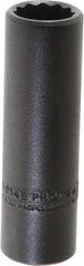 Proto - 7/16", 3/8" Drive, Deep Hand Socket - 12 Points, 2-1/8" OAL, Alloy Steel, Black Finish - Apex Tool & Supply