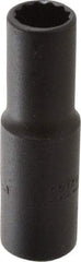 Proto - 3/8", 3/8" Drive, Deep Hand Socket - 12 Points, 2-1/8" OAL, Alloy Steel, Black Finish - Apex Tool & Supply