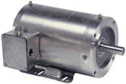 US Motors - 1.5 hp, TENV Enclosure, No Thermal Protection, 1,725 RPM, 208-230/460 Volt, 60 Hz, Three Phase Energy Efficient Motor - Size 56HC Frame, C-Face/Base Mount, 1 Speed, Ball Bearings, 4.9-4.8/2.4 Full Load Amps, F Class Insulation, Reversible - Apex Tool & Supply