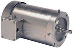 US Motors - 1/2 hp, TENV Enclosure, No Thermal Protection, 1,725 RPM, 208-230/460 Volt, 60 Hz, Three Phase Energy Efficient Motor - Size 56C Frame, C-Face Mount, 1 Speed, Ball Bearings, 2.0-1.9/0.9 Full Load Amps, F Class Insulation, Reversible - Apex Tool & Supply