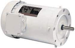 US Motors - 7-1/2 hp, TEFC Enclosure, No Thermal Protection, 1,760 RPM, 208-230/460 Volt, 60 Hz, Three Phase Energy Efficient Motor - Size 213 Frame, C-Face Mount, 1 Speed, Ball Bearings, 20.1-18.3/9.1 Full Load Amps, F Class Insulation, Reversible - Apex Tool & Supply