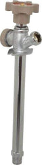 B&K Mueller - 1/2" Pipe, 8" Long Shank, Chrome Plated Brass Antisiphon Frostfree Sillcock - Handwheel Handle, Male & Solder End Connections, 125 psi WOG Rating - Apex Tool & Supply