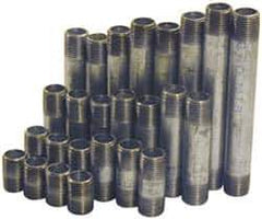 B&K Mueller - 60 Piece, 1-1/4" Pipe, Galvanized Pipe Nipple Set - Schedule 40, (6) Close, (6) 2, (6) 2-1/2, (6) 3, (6) 3-1/2, (6) 4, (6) 4-1/2, (6) 5, (6) 5-1/2, (6) 6 - Apex Tool & Supply