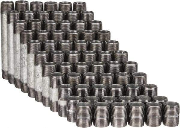 B&K Mueller - 66 Piece, 3/4" Pipe, Galvanized Pipe Nipple Set - Schedule 40, (6) Close, (6) 1-1/2, (6) 2, (6) 2-1/2, (6) 3, (6) 3-1/2, (6) 4, (6) 4-1/2, (6) 5, (6) 5-1/2, (6) 6 - Apex Tool & Supply