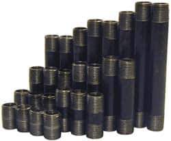 B&K Mueller - 60 Piece, 1-1/2" Pipe, Black Finished Steel Pipe Nipple Set - Schedule 40, (6) Close, (6) 2, (6) 2-1/2, (6) 3, (6) 3-1/2, (6) 4, (6) 4-1/2, (6) 5, (6) 5-1/2, (6) 6 - Apex Tool & Supply