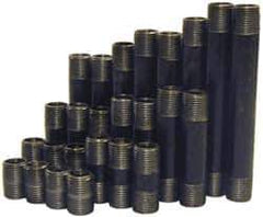 B&K Mueller - 60 Piece, 1-1/2" Pipe, Black Finished Steel Pipe Nipple Set - Schedule 40, (6) Close, (6) 2, (6) 2-1/2, (6) 3, (6) 3-1/2, (6) 4, (6) 4-1/2, (6) 5, (6) 5-1/2, (6) 6 - Apex Tool & Supply