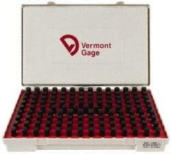 Vermont Gage - 125 Piece, 0.501-0.625 Inch Diameter Plug and Pin Gage Set - Plus 0.0002 Inch Tolerance, Class ZZ - Apex Tool & Supply