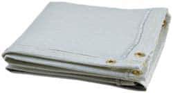 Steiner - 8' High x 6' Wide x 0.08" Thick Uncoated Fiberglass Welding Blanket - White, Grommet - Apex Tool & Supply