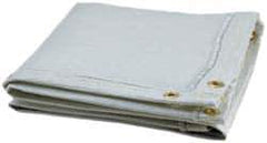Steiner - 8' High x 8' Wide x 0.08" Thick Uncoated Fiberglass Welding Blanket - White, Grommet - Apex Tool & Supply