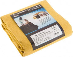 Steiner - 8' High x 6' Wide x 0.051" Thick Acrylic Coated Fiberglass Welding Blanket - Gold, Grommet - Apex Tool & Supply