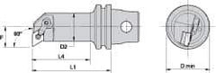 Kennametal - Right Hand Cut, 32mm Min Bore Diam, Size KM32 Steel Modular Boring Cutting Unit Head - 2.9528" Max Bore Depth, Through Coolant, Compatible with DN.. - Apex Tool & Supply