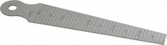 SPI - 5/8 to 1-3/16 Inch Measurement, 1 Leaf Taper Gage - 6 Inch Long, 1/64 Inch Graduation - Apex Tool & Supply