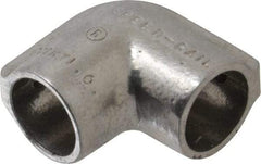 Hollaender - 3/4" Pipe, 90° Elbow, Aluminum Alloy Elbow Pipe Rail Fitting - Bright Finish - Apex Tool & Supply