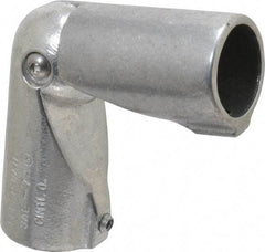 Hollaender - 1-1/4" Pipe, Adjustable Elbow, Aluminum Alloy Elbow Pipe Rail Fitting - Bright Finish - Apex Tool & Supply