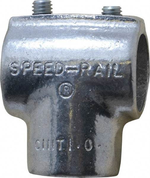 Hollaender - 1" Pipe, 90° Three Socket Tee, Aluminum Alloy Tee Pipe Rail Fitting - Bright Finish - Apex Tool & Supply