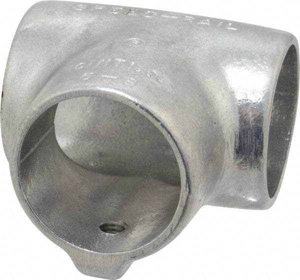 Hollaender - 1-1/2" Pipe, 90° Three Socket Tee, Aluminum Alloy Tee Pipe Rail Fitting - Bright Finish - Apex Tool & Supply