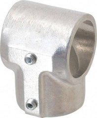 Hollaender - 1-1/2" Pipe, Tee-E, Aluminum Alloy Tee Pipe Rail Fitting - Bright Finish - Apex Tool & Supply