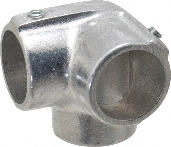 Hollaender - 1-1/4" Pipe, Side Outlet Elbow, Aluminum Alloy Elbow Pipe Rail Fitting - Bright Finish - Apex Tool & Supply