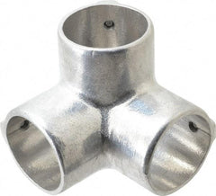 Hollaender - 2" Pipe, Side Outlet Elbow, Aluminum Alloy Elbow Pipe Rail Fitting - Bright Finish - Apex Tool & Supply