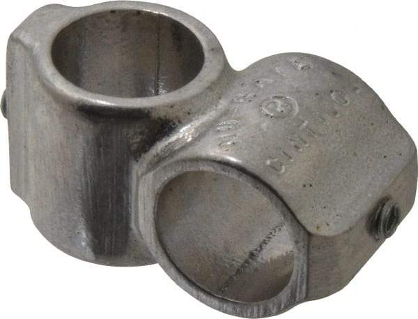 Hollaender - 3/4" Pipe, Short Barrel Crossover, Aluminum Alloy Cross Pipe Rail Fitting - Bright Finish - Apex Tool & Supply