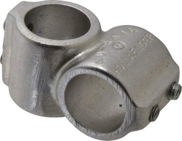 Hollaender - 1" Pipe, Short Barrel Crossover, Aluminum Alloy Cross Pipe Rail Fitting - Bright Finish - Apex Tool & Supply