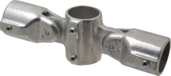 Hollaender - 1-1/4" Pipe, Adjustable Cross Assembly, Aluminum Alloy Cross Pipe Rail Fitting - Bright Finish - Apex Tool & Supply