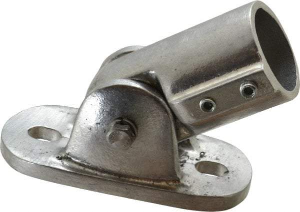 Hollaender - 1-1/2" Pipe, Adjustable Flange, Aluminum Alloy Flange Pipe Rail Fitting - Apex Tool & Supply