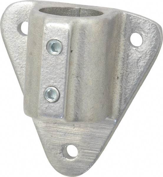 Hollaender - 1" Pipe, Wall Mount Flange, Aluminum Alloy Flange Pipe Rail Fitting - Bright Finish - Apex Tool & Supply