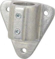 Hollaender - 1" Pipe, Wall Mount Flange, Aluminum Alloy Flange Pipe Rail Fitting - Bright Finish - Apex Tool & Supply