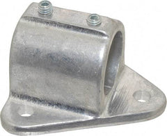 Hollaender - 1-1/4" Pipe, Wall Mount Flange, Aluminum Alloy Flange Pipe Rail Fitting - Bright Finish - Apex Tool & Supply