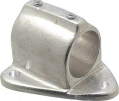 Hollaender - 1-1/2" Pipe, Wall Mount Flange, Aluminum Alloy Flange Pipe Rail Fitting - Bright Finish - Apex Tool & Supply