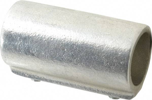 Hollaender - 1" Pipe, Aluminum Alloy Straight Coupling Pipe Rail Fitting - Bright Finish - Apex Tool & Supply