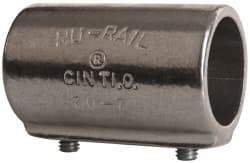 Hollaender - 1-1/4" Pipe, Aluminum Alloy Straight Coupling Pipe Rail Fitting - Bright Finish - Apex Tool & Supply