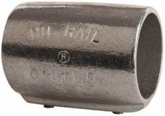 Hollaender - 2" Pipe, Aluminum Alloy Straight Coupling Pipe Rail Fitting - Bright Finish - Apex Tool & Supply