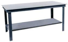 Durham - 48 Wide x 36" Deep x 34" High, Steel Workbench - Straight Edge, Fixed Legs - Apex Tool & Supply