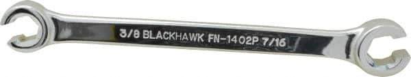Blackhawk by Proto - 3/8 x 7/16", Full Polish, Open End Flare Nut Wrench - 6 Points, 6-5/16" OAL, Steel, Double End Head - Apex Tool & Supply