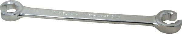 Blackhawk by Proto - 1/2 x 9/16", Full Polish, Open End Flare Nut Wrench - 6 Points, 7-1/2" OAL, Steel, Double End Head - Apex Tool & Supply