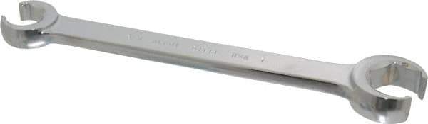 Blackhawk by Proto - 3/4 x 1", Full Polish, Open End Flare Nut Wrench - 6 Points, 9-13/64" OAL, Steel, Double End Head - Apex Tool & Supply