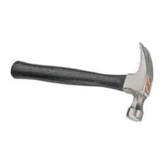 Stanley - 1 Lb Head, Straight Rip Claw Nail Hammer - 13-1/4" OAL, Carbon Steel Head, Smooth Face, Wood Handle - Apex Tool & Supply