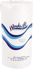 Windsoft - Perforated Roll of 2 Ply White Paper Towels - 15-1/2" Wide - Apex Tool & Supply