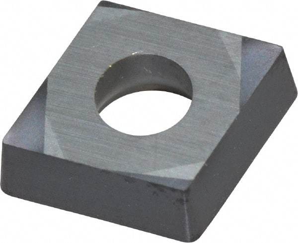 Kennametal - CCGT21.51 LF Grade KC5010 Carbide Turning Insert - TiAlN Finish, 80° Diamond, 1/4" Inscr Circle, 3/32" Thick, 1/64" Corner Radius - Apex Tool & Supply