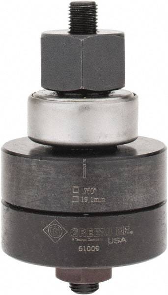 Greenlee - 3/4 Inch Hole Length x 3/4 Inch Wide, Square, Knockout Punch Unit - Hydraulic and Manually Operated, 14 Gauge Max in Mild Steel - Apex Tool & Supply