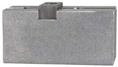Abbott Workholding Products - 10" & Up Chuck Capacity, Tongue & Groove Attachment, Square Soft Lathe Chuck Jaw - 3 Jaws, Aluminum, 1.5748" Btw Mount Hole Ctrs, 4-1/2" Long x 1-1/2" Wide x 3" High, 0.4724" Groove, 0.4724" & 12mm Fastener - Apex Tool & Supply